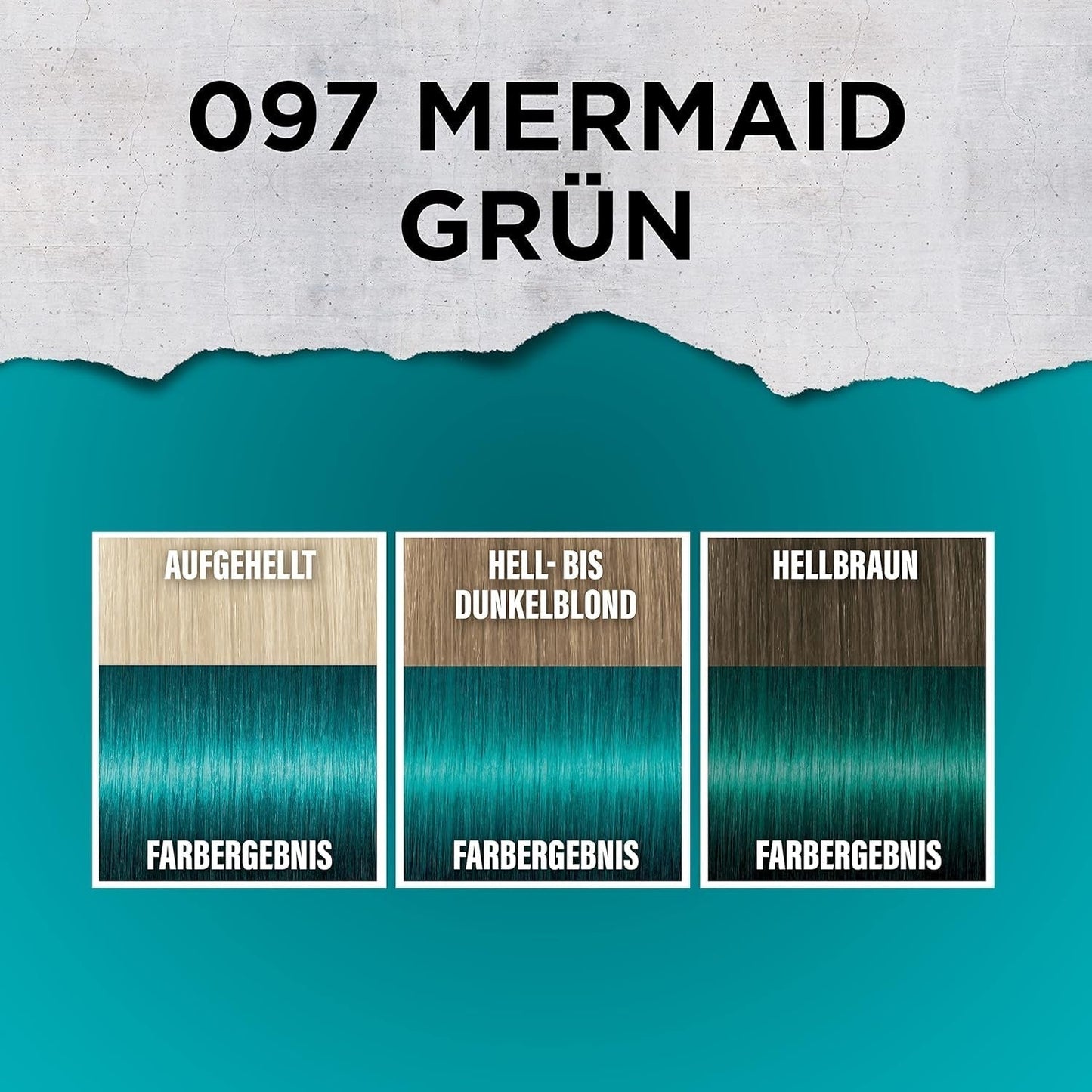 got2b Colour/Artist 097 Mermaid Green Level 2 (3x 80 ml), tillfällig hårfärgning får håret att glänsa i intensiva färger eller pastellfärger, hårfärgning håller 12-15 tvättar, vegansk formel Hårfärgning Naty Shop