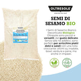 Ekologiska sesamfrön 3 kg, råa ekologiska oljefrön, vit sesam, naturligt skalad, orostad, källa till kalcium och järn, ekonomipaket