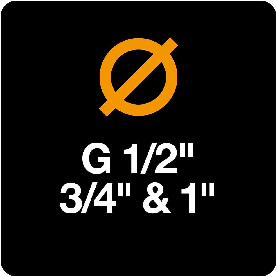 Fiskars vattenhjul vattenslangsats med 2 slanganslutningar och krananslutning, universell storlek, vridstyvhetsnivå 4 (av 5), 1,8 m, Ø1,3-1,5 cm (1/2-5/8"), svart/orange/blå, 1057621