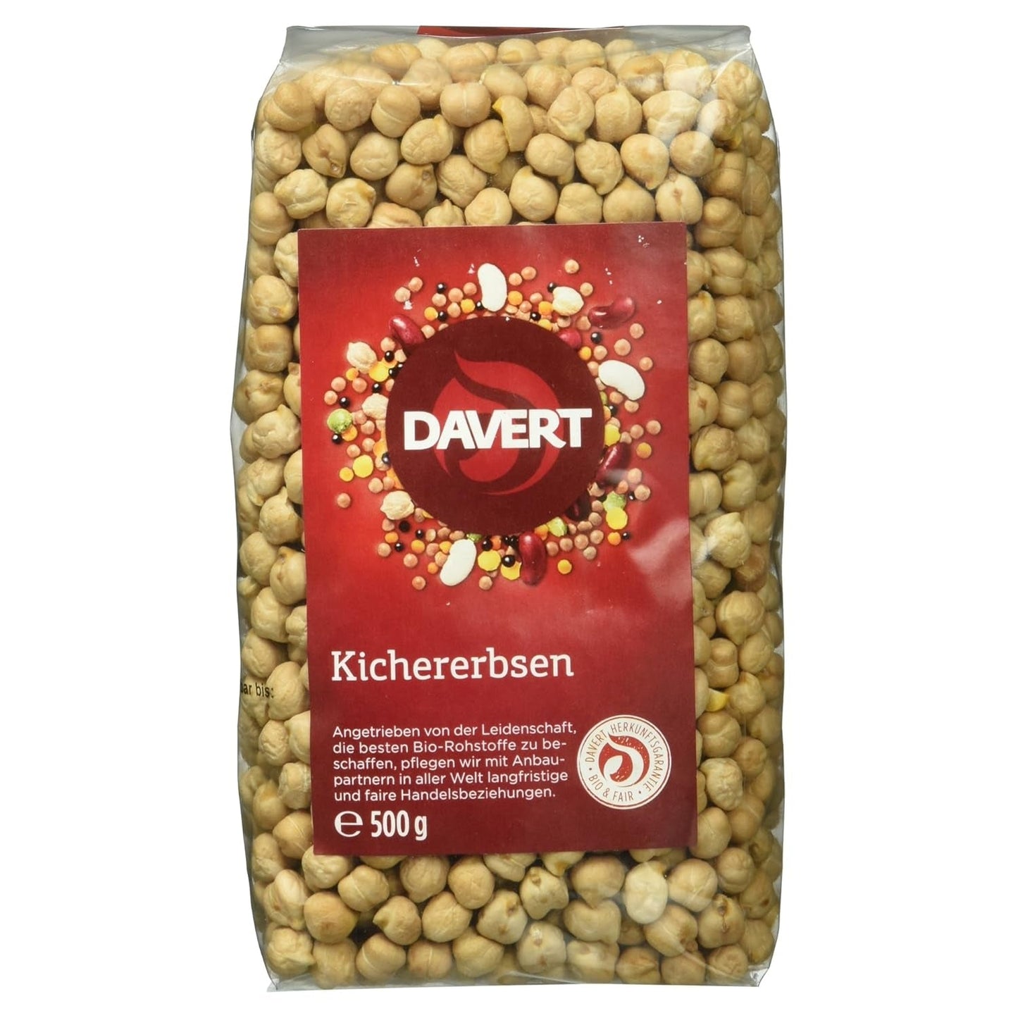 Davert Bio kikärter, 500 g