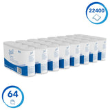 Scott® Essentialtm 8519 Toalettpapper 2 Ply White Fsc Certified Recycled Fiber Toalettpapper 64 rullar X 350 ark (totalt 22 400 ark)
