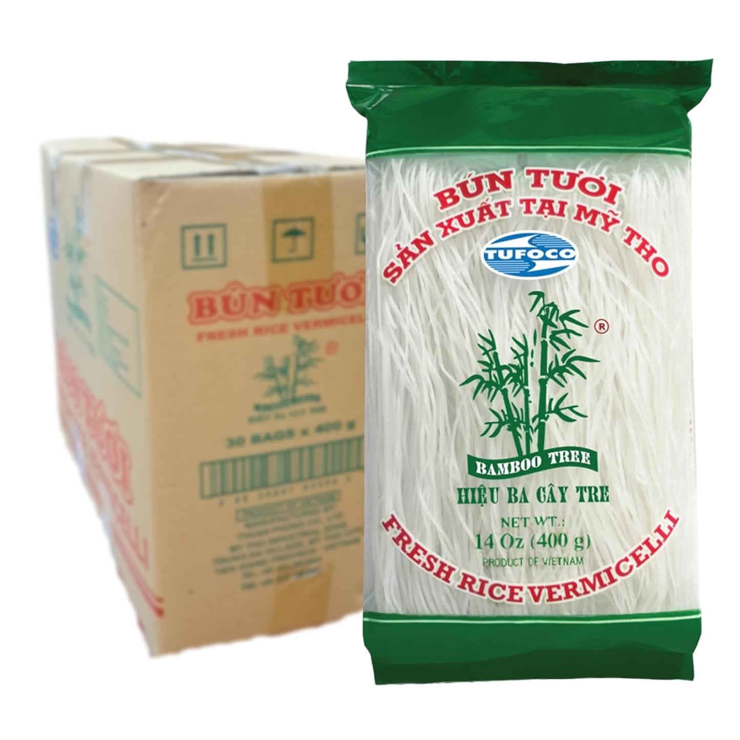 BAMBUTRÄD - Färsk ris vermicelli - 1 x 400g