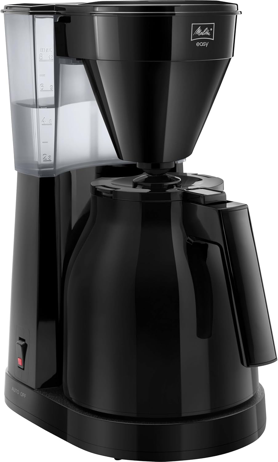 Melitta Easy – Espressomaskin med filter och glaskaraff, för upp till 10 koppar kaffe, svart