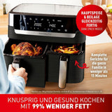 Tefal Dual Easy Fry Hot Air Fryer med två kammare, 5,2/3,1 liters kapacitet, två oberoende lådor, 7 program Hushållsapparater Naty Shop