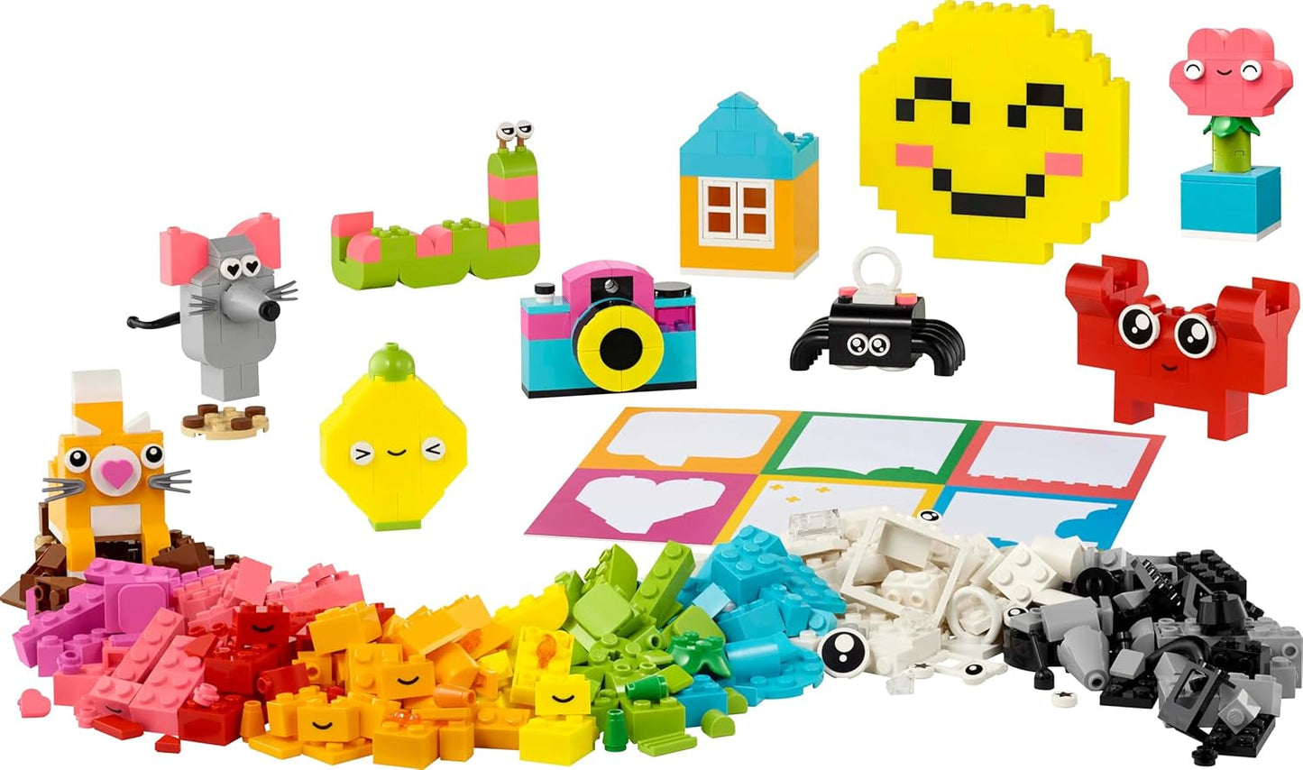 LEGO Classic Creative Fun Box, färgglada byggstenar för fantasifulla rollspel, Byggset för nybörjare, Leksaker för flickor och pojkar från 5 år, Återbyggbara modeller 11042 Byggset Besuche den LEGO-Store