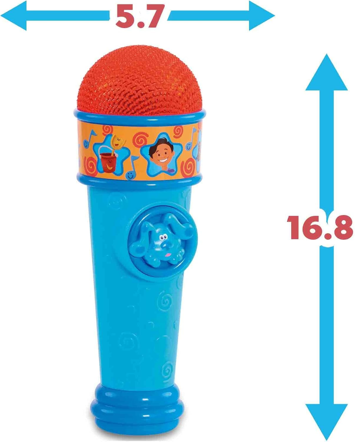 Blå och tips Blå mikrofon Blues ledtrådar Tecknad hundleksak för pojkar och flickor från 3 år och uppåt Flerfärgade babyleksaker Naty Shop