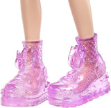 Mattel Hello Kitty GWW98 - Sanrio Badtz-Maru Figur och Jazzlyn Puppe (ca 25,4 cm) med Kleidung och accessoarer, långa hår och trendiga outfits, tolles Geschenk für Kinder ab 3 Jahren