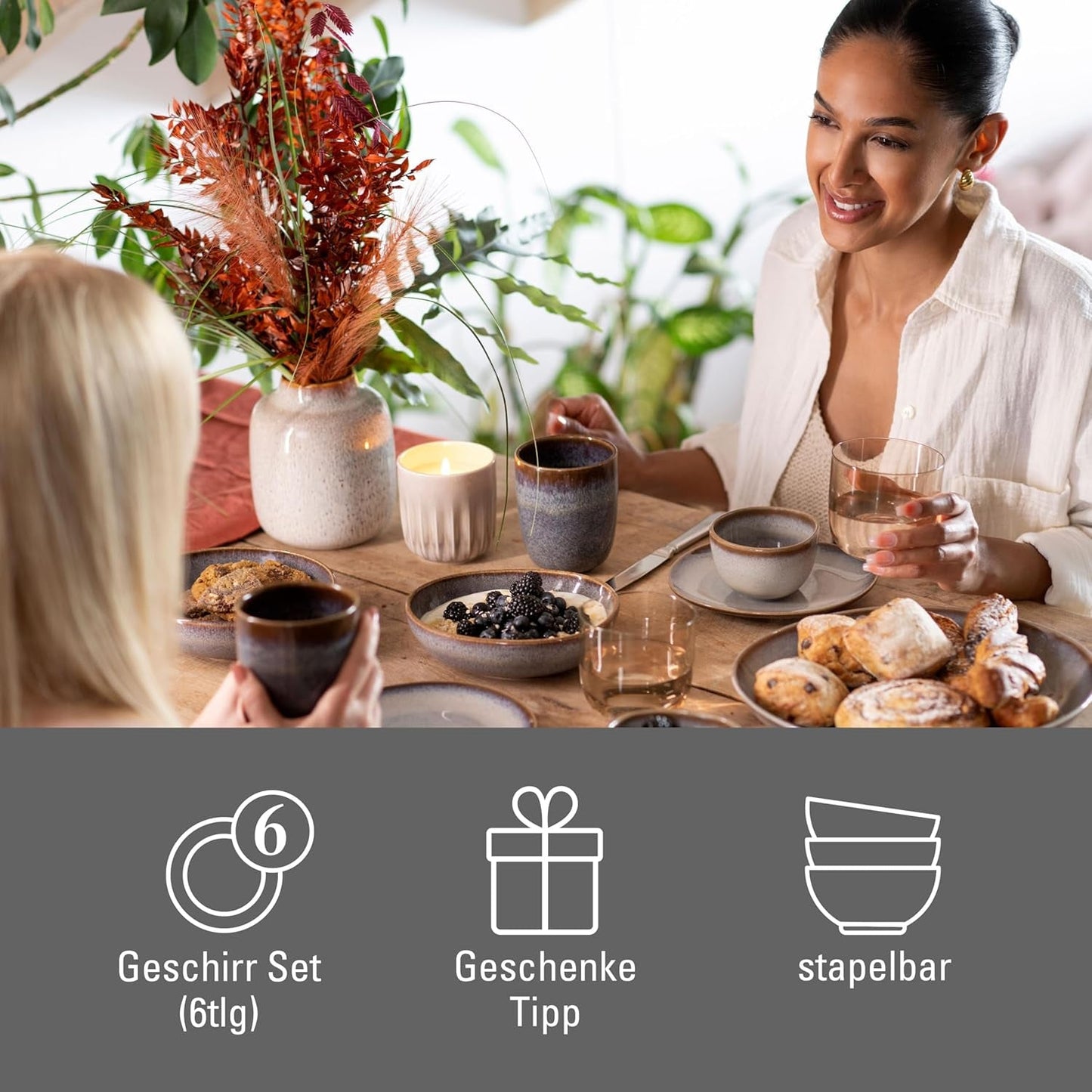 Lave beige frukostset från Villeroy & Boch, 6 st