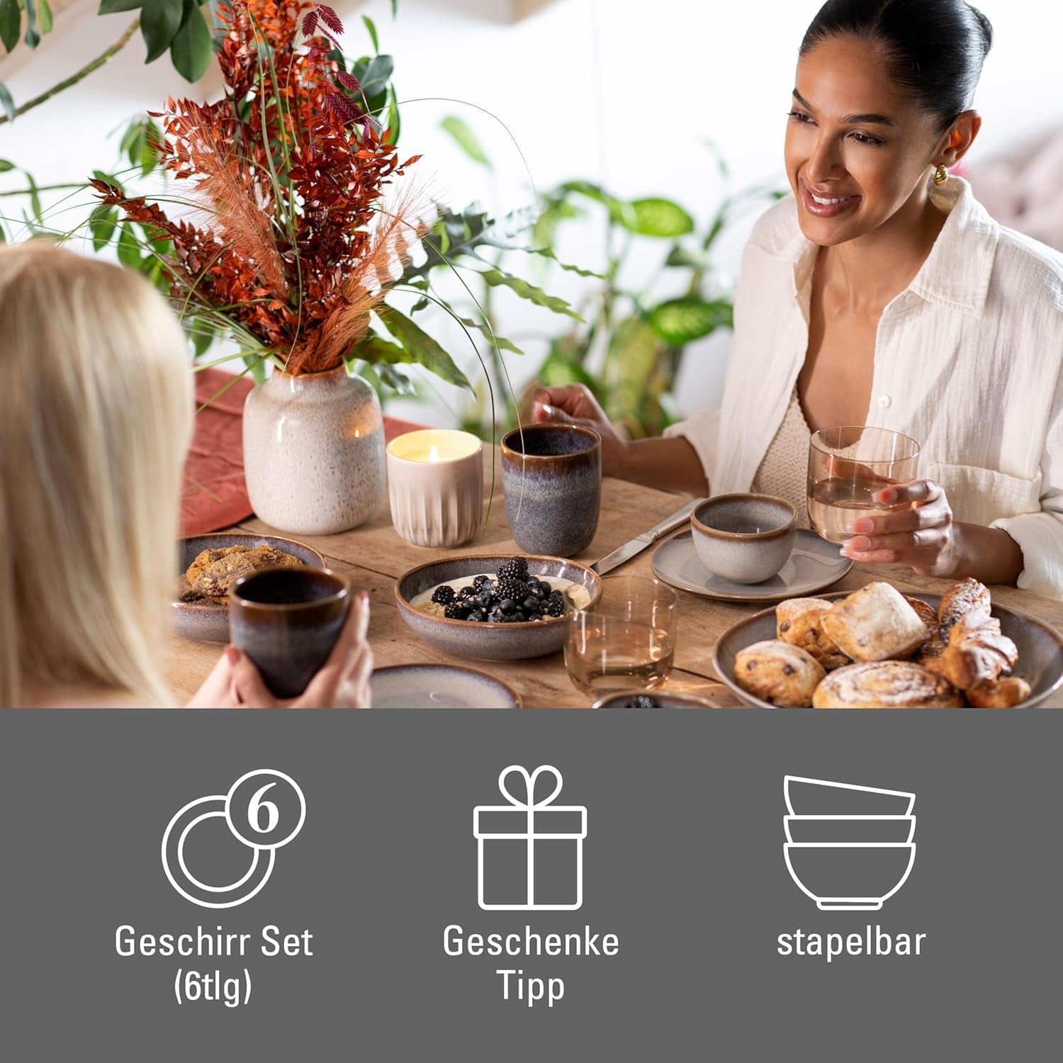 Lave beige frukostset från Villeroy & Boch, 6 st