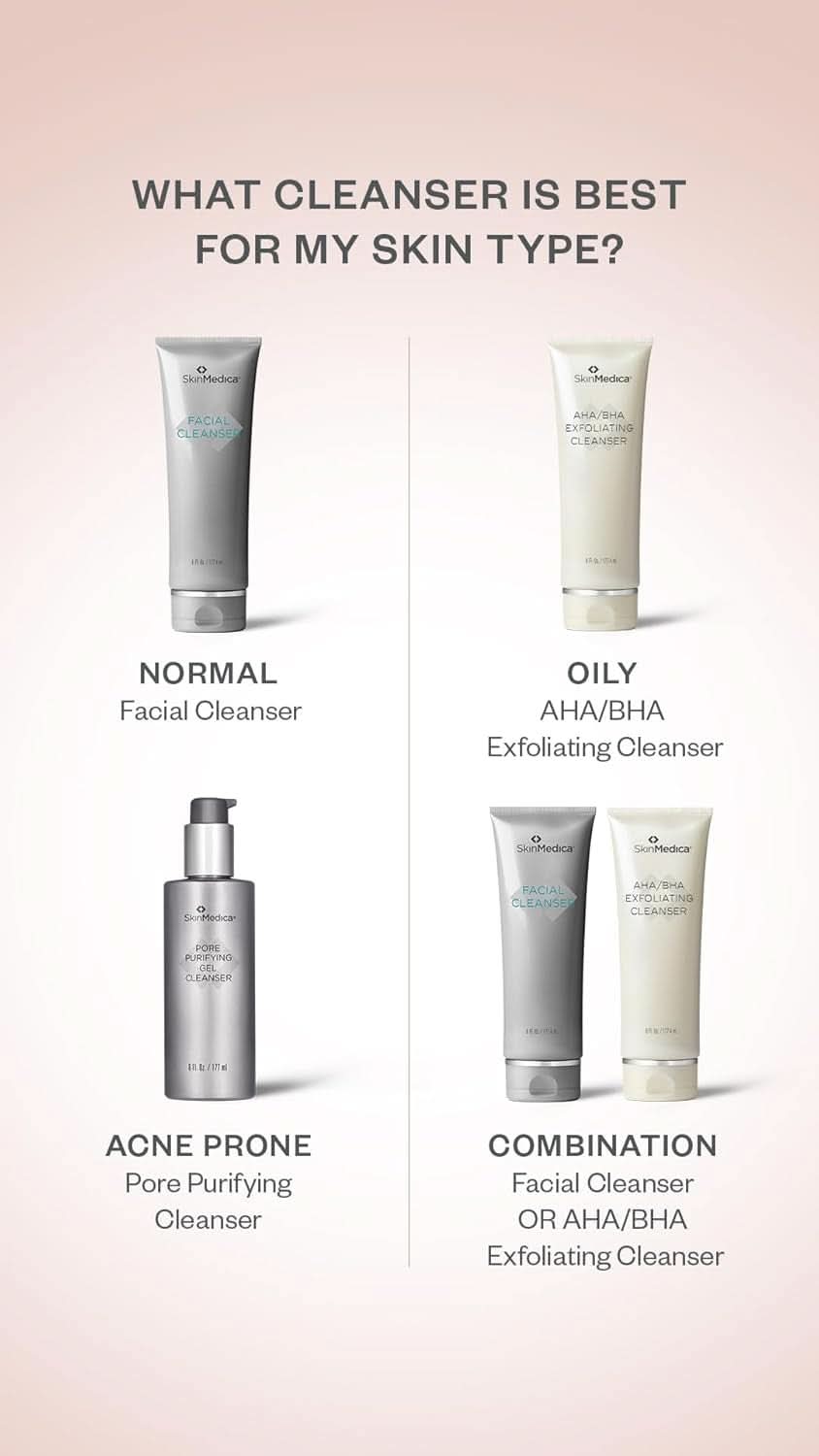 SkinMedica Facial Cleanser - rengöringsskum för normal eller torr hud och perfekt som Naty Shop-rengöring