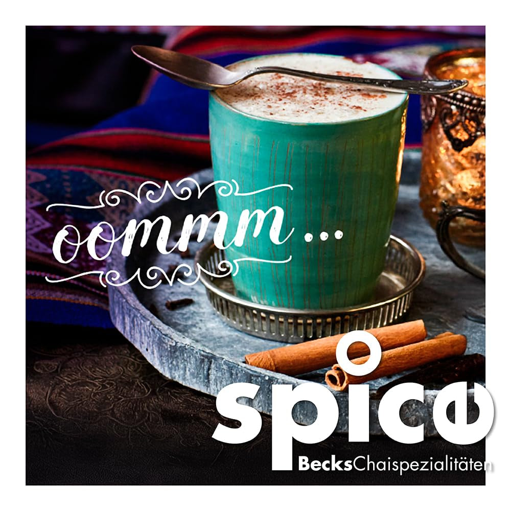 Becks Cocoa Om Masala Chai Tea Bio - Indisk svart te med traditionella kryddor som kanel, kardemumma och ingefära - Perfekt för Chai Latte, 300g