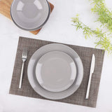 Amazon Basics 18-delade Smoky Grey 6-Serve Stoneware Dinerware Set