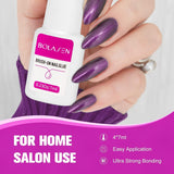 Nageltoppslim, BOLASEN Extra starkt nagellim, 4 st sprucket nagellim, nagellim, extra starkt konstgjord nagellim, nagellim - 4 * 7ml