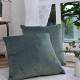 Gardinlåda Kudde Prydnadskudde Lxb 45X45 Cm Grön Jacquard "Greta" Med Fiskbensdesign Lättskött Dragkedja Mjuk fyllning 320G - Olika färger, 2023510 Resekuddar Naty Shop