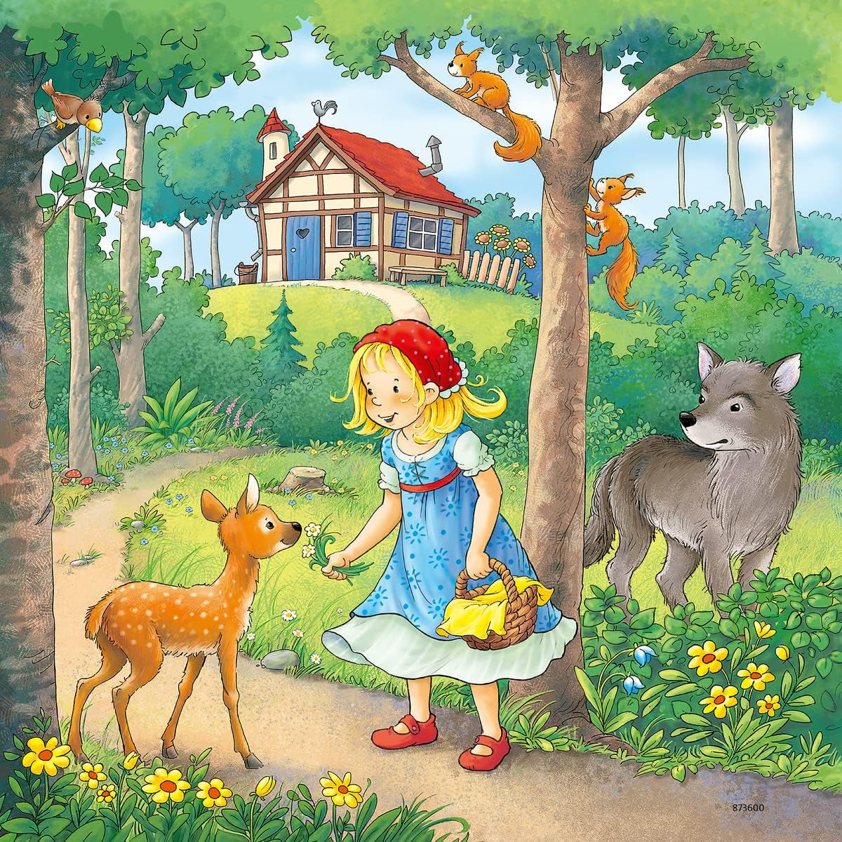 Ravensburger Pussel för barn - 08051 Rapunzel, Rödluvan och Grodkungen - Pussel för barn 5 år och äldre, med 3X49 bitar Puzzle Naty Shop
