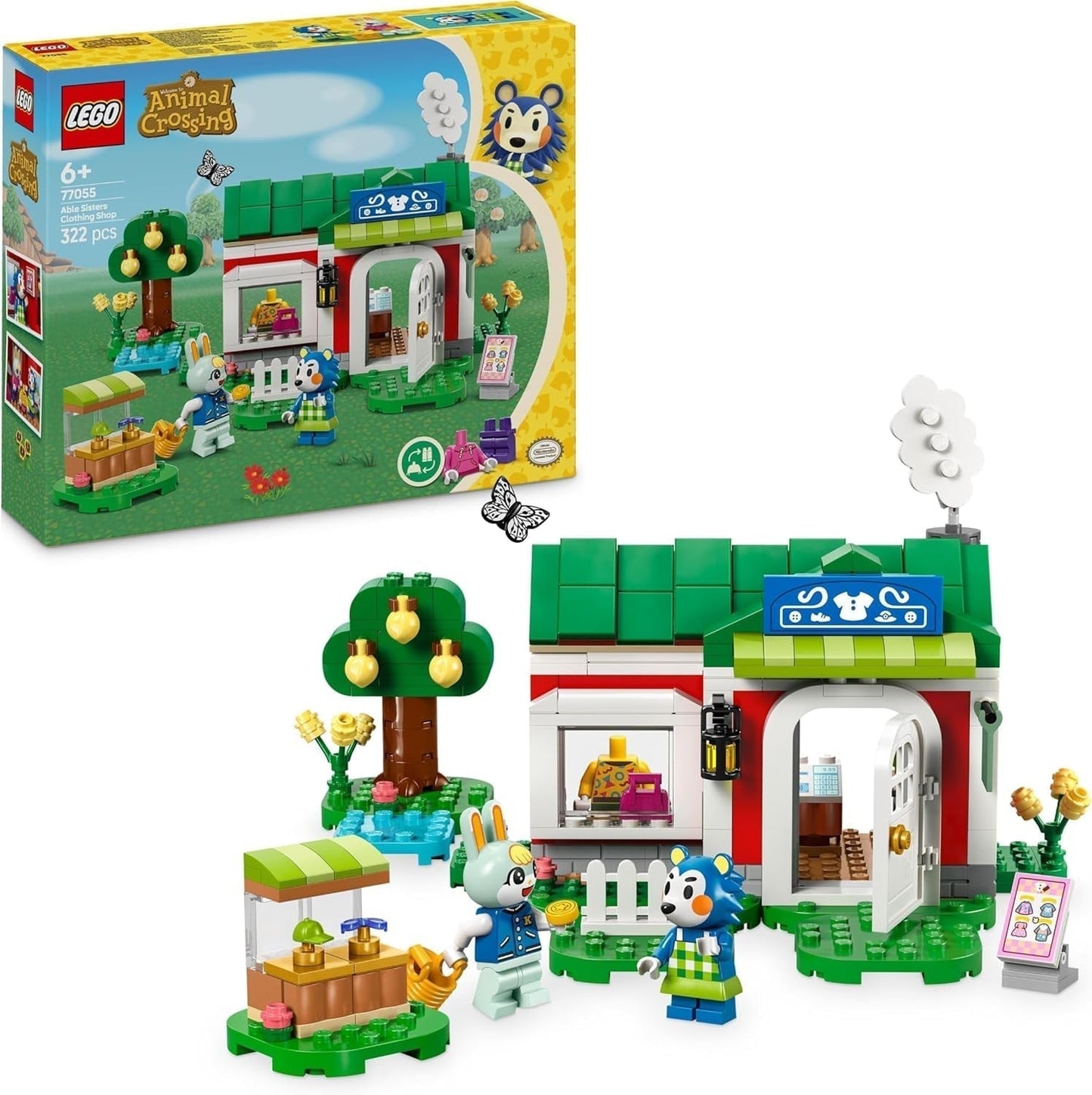 LEGO Animal Crossing Skräddarsy Sisters Kreativt rollspel Byggset Gåva för flickor, pojkar och TV-spelsfans i åldern 6+ Äventyrslekset 77055 Byggset Besuche den LEGO-Store Standardtitel