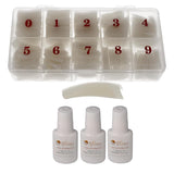 Sun Garden Nails Tipsbox 500 Tips Inkl. 3 tips limtips Nageltips lim - modellera naglar