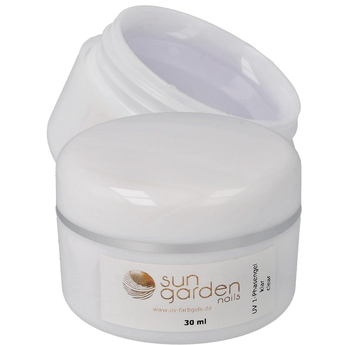 Sun Garden Nails monofasisk transparent gel 30ml + låda med 100 tips + lim för tips 7ml