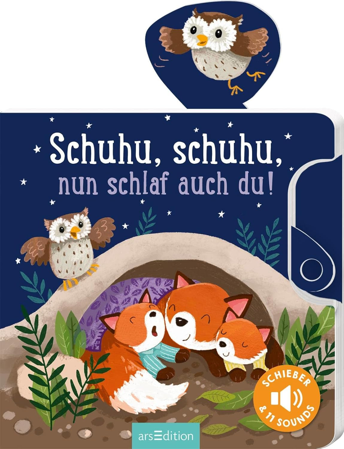 Shoo, shoo, nu sover du också!: Skjutreglage och 11 ljud | En innovativ bok med reglageljud för små över 18 månader Bebe Naty Shop Toys