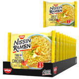 Nissin Ramen - Thaibakad kyckling 10-pack asiatisk stil snabbnudlar Thailändskt recept Snabbt och enkelt asiatisk mat (10 x 65 g)