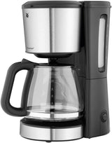 WMF Bueno espressomaskin med glaskaraff, filterkaffe, 10 koppar, på/av-knapp, anti-droppsystem, oscillerande filter, automatiskt stopp, värmeplatta, 1000W