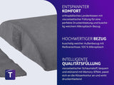 Traumnacht ortopedisk rygg-/ländkudde med viskoelastisk skumkärna och hudvänligt mikrofleeceöverdrag, Oeko-Tex certifierad, tillverkad enligt tyska kvalitetsstandarder