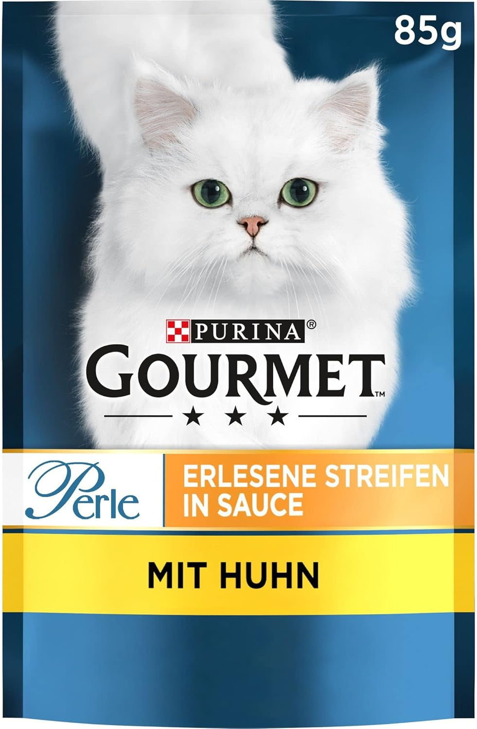 Gourmet Perle Select Strips våt kattmat med kyckling, förpackning om 26 (26 x 85 g)