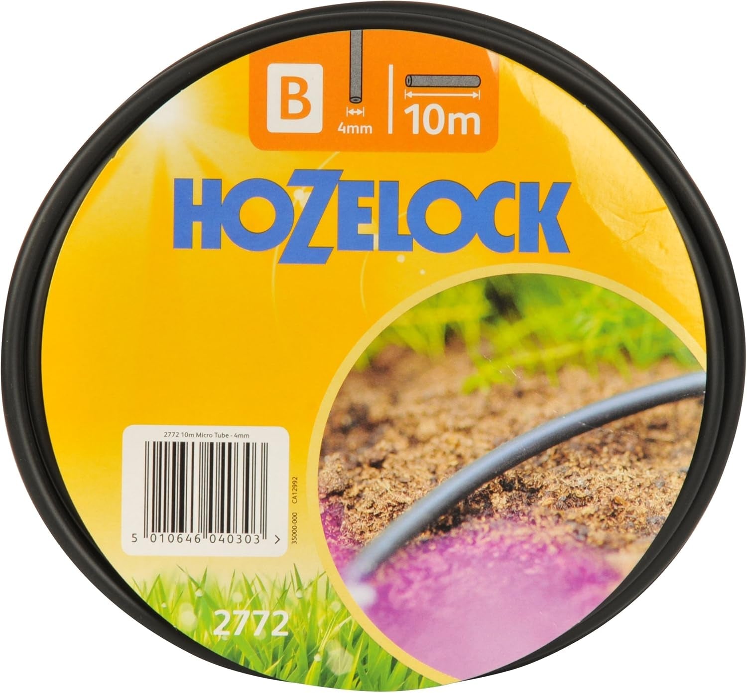 Hozelock mikrorör 2772P0000 4 mm - 10 m, svart, 18,2x18,2x4,3 cm,