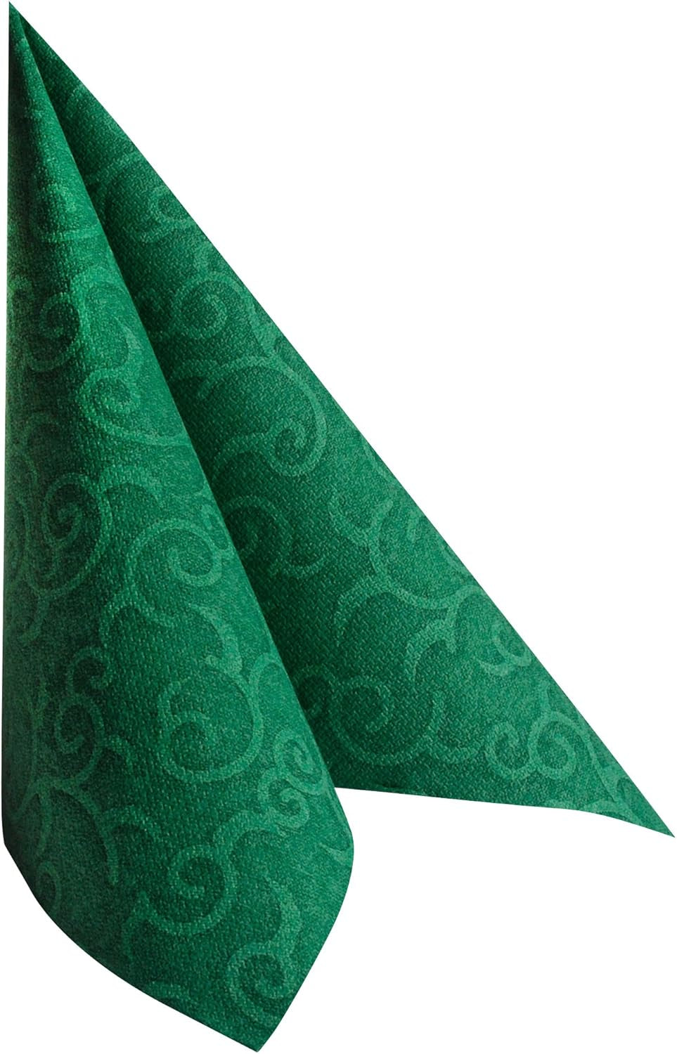 Papstar, 50 servetter "ROYAL Collection" 1/4-faldigt 40 Cm X 40 Cm mörkgrön "Casali", #84884