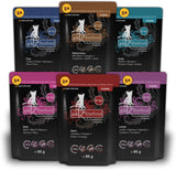 Catz Finefood Purrrr Collection I - Monoprotein Wet Cat Food - Spannmålsfri, Sockerfri, Hypoallergen - Hög kötthalt - Multipack våt kattmat - i påsar, 85g (12 förpackningar)