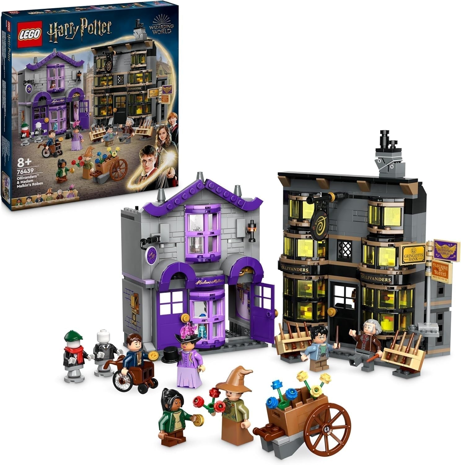 LEGO Harry Potter Ollivanders & Madam Malkins kostymer, Lands Of Diagon Alley, Lekset för barn, Trollkarlsleksaker, Fantasypresenter för flickor, pojkar och fans från 8 år 76439 Byggset Besuche den LEGO-Store Standardtitel