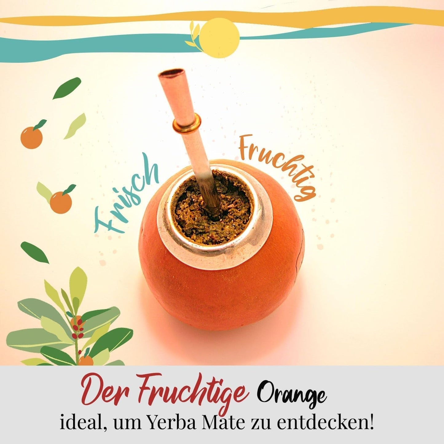 ORIGEENS BIO YERBA MATE med apelsiner 200 G - Fruktigt te I Ekologiskt orostat Yerba Mate te, utan stjälkar och damm I Energigivande och avgiftande dryck