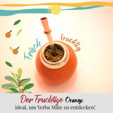 ORIGEENS BIO YERBA MATE med apelsiner 200 G - Fruktigt te I Ekologiskt orostat Yerba Mate te, utan stjälkar och damm I Energigivande och avgiftande dryck