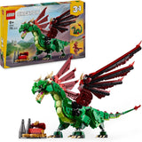 LEGO Creator 3In1 Green Dragon - Leksak - Förvandlas till en havsorm eller Phoenix - Djurbyggande leksak för barn - Present till pojkar och flickor från 9 år 31161 Byggset Besuche den LEGO-Store Standardtitel