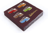 BRISA VW Collection - T1 Bus Volkswagen Bordsservetter (Samba Stripes/Red/3 Ply)