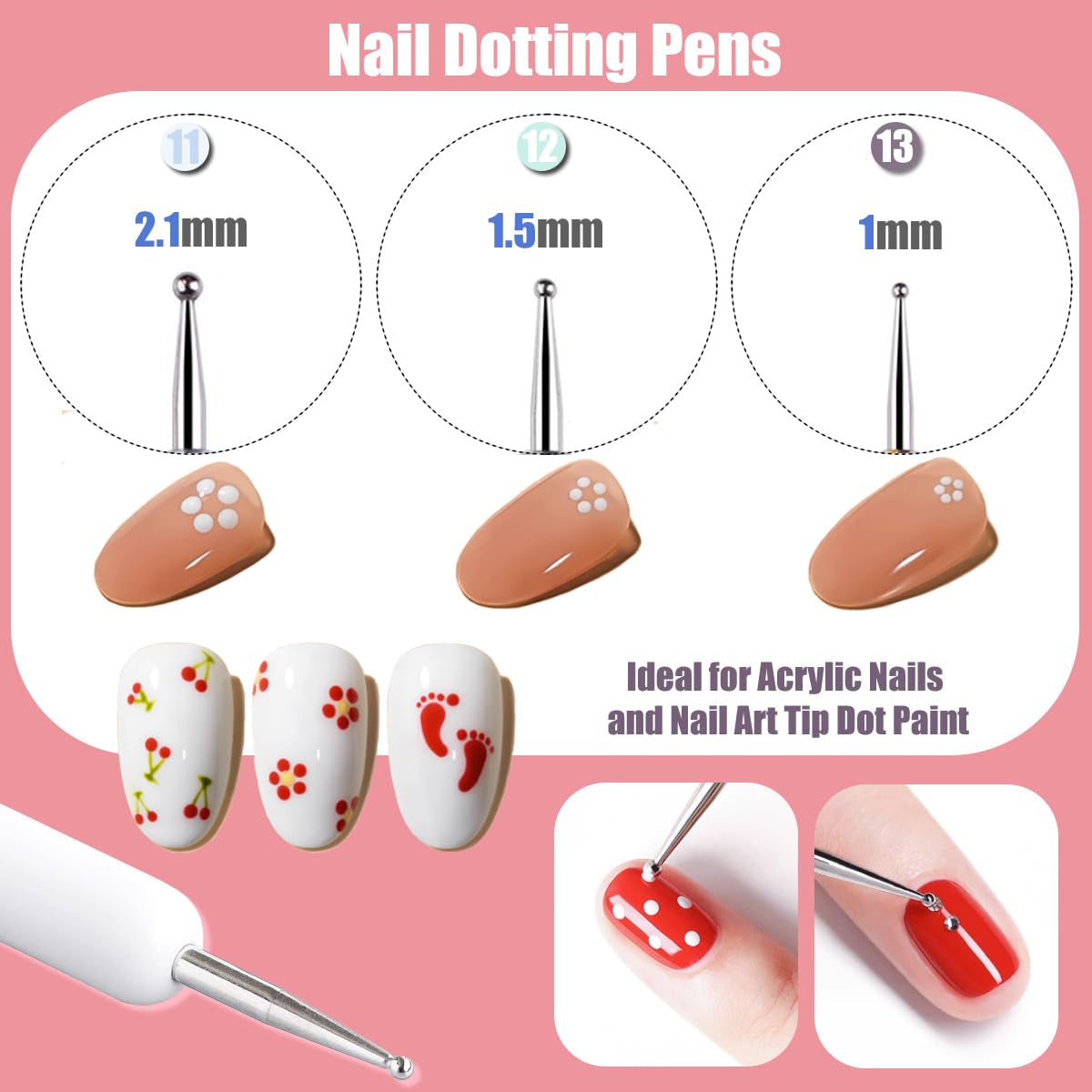 10 Stück Nagel-Art-Pinsel, Nagel-Gel-Nagellack-Malpinsel, Zeichenstift, Nagel-Liner-Pinsel Och Nagel-Dotting-Stift Für Gel-Nagellack, DIY, Maniküre, Salon Zu Hause