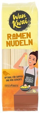 Wan Kwai Ramen Nudlar 300g – Autentisk smak för det asiatiska köket. Mångsidig, snabb att tillaga, ingredienser av hög kvalitet. Perfekt för soppor och wokrätter.
