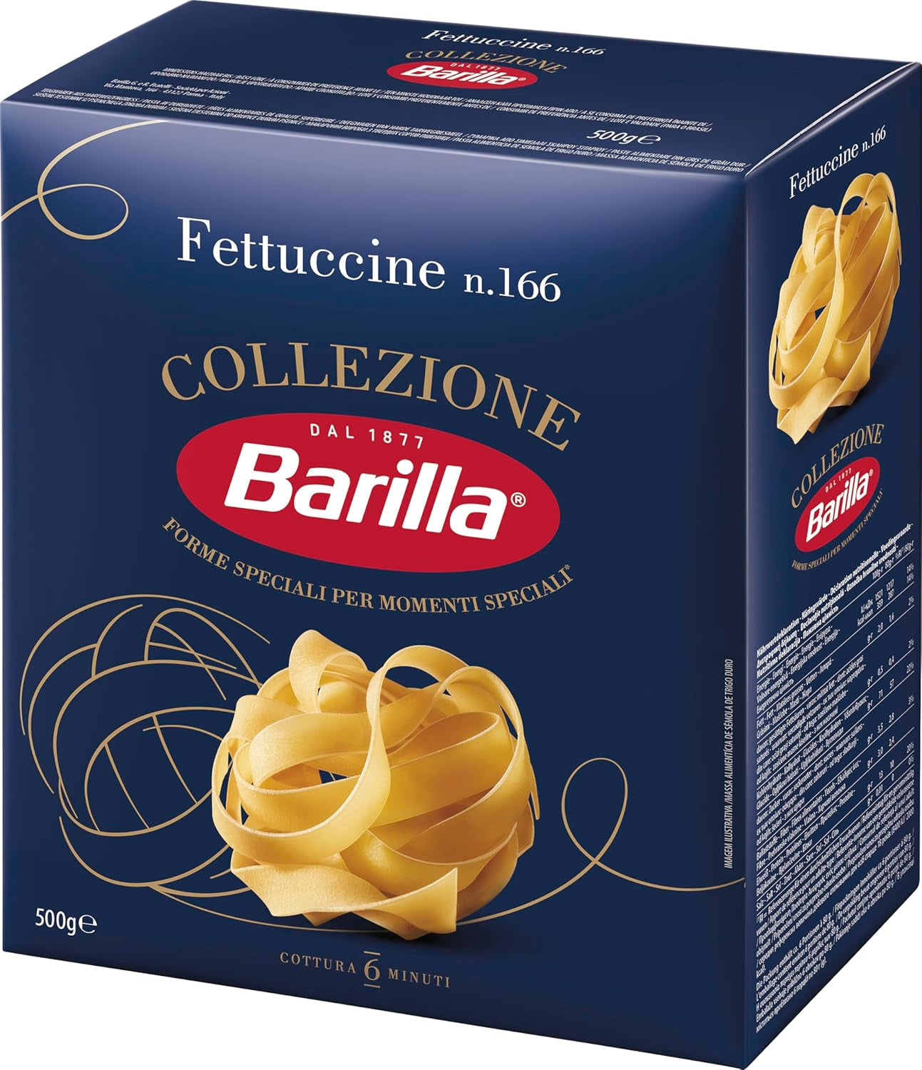 Pasta Barilla Collezione Fettuccine, (1 x 500 g) (förpackning med 3)