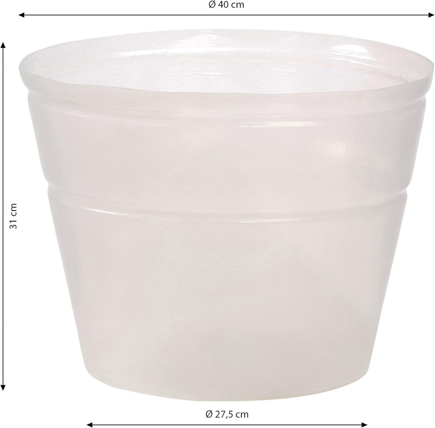 Dehner grytstöd, flexibelt, Ø 40 cm, höjd 31 cm, plast, transparent