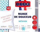 DODO Premium Kudde, 60 X 60 Cm, Medium Comfort, Cloud De Douceur Kudde | Kvalstersäker och fluffig | Percale Cotton + Piping Maskintvättbar i 40 °C Naty Shop standardkuddar
