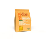 Dialsi stjärnformad pasta, glutenfri majs- och rispasta, bronseldad, 100 % italienska ingredienser, inga tillsatser, tillagas på 8-9 minuter, 300g förpackning