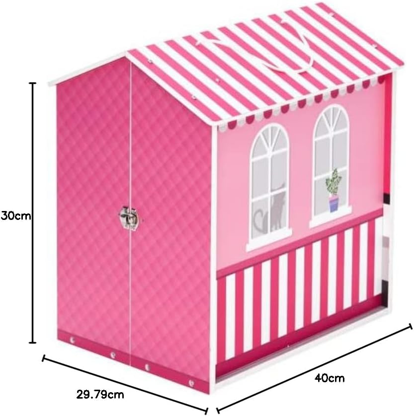 Teamson Kids - Dreamland City Café Dollhouse 30cm - Rosa/Vit/Svart