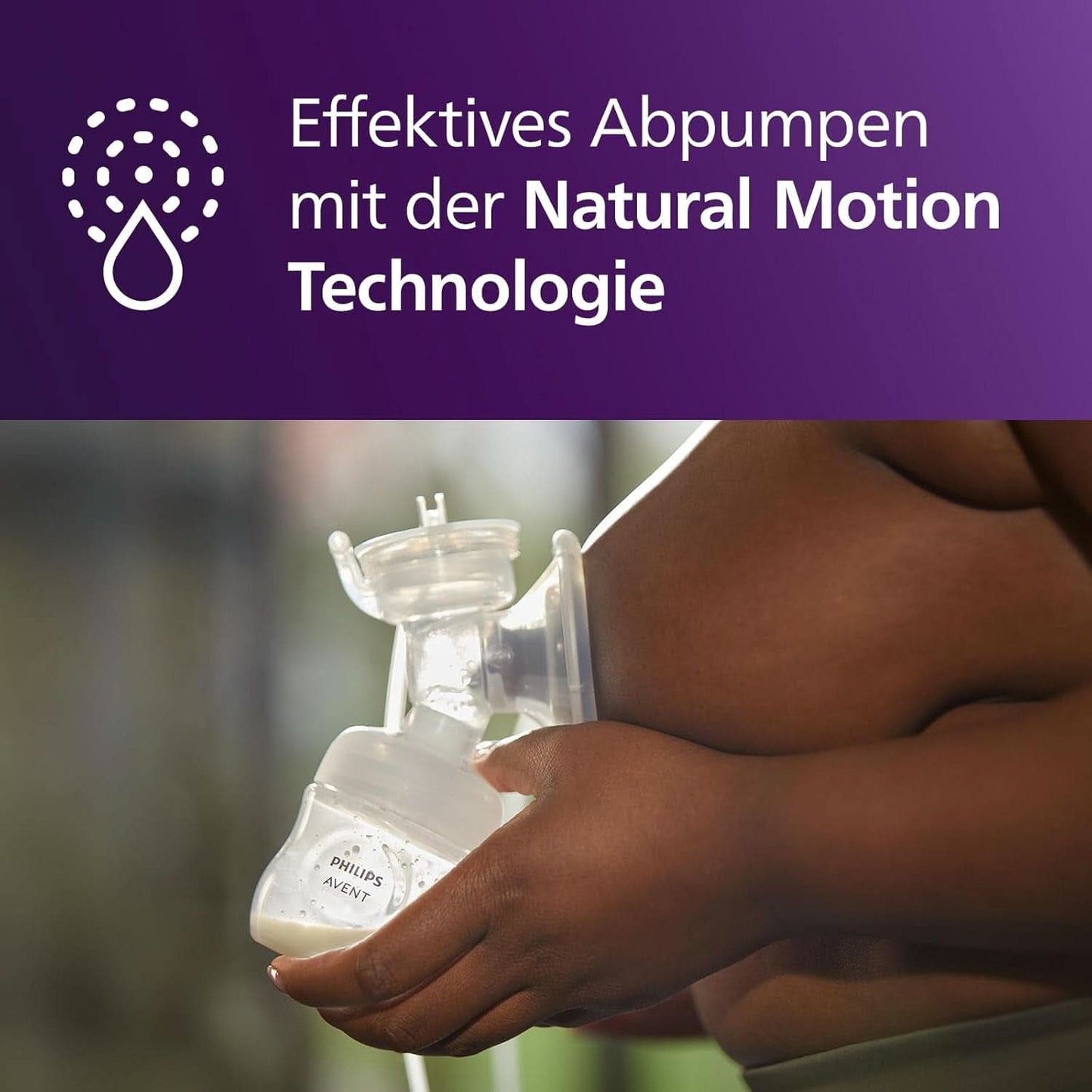 Elektroniska Philips Avent Einzelmilchpumpe Premium - Mit Natural Motion Technologie, Wiederaufladbarem Akku, Timer-Anzeige (Modell SCF396/31) Tillbehör Mat och amning Bebe Naty Shop
