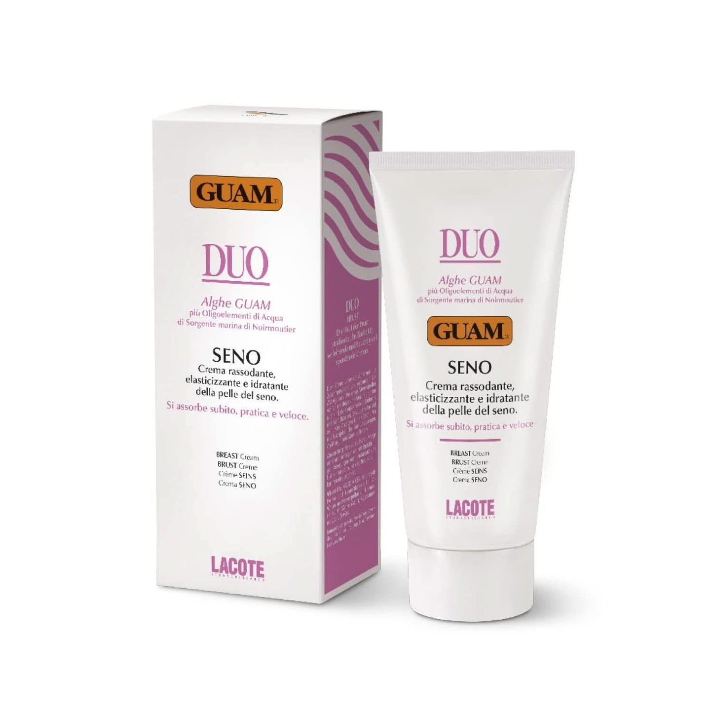 Guam, Duo Seno, Uppstramande, elasticitet och återfuktande kräm för brösthud, 150 ml Kosmetika och skönhet Naty Shop