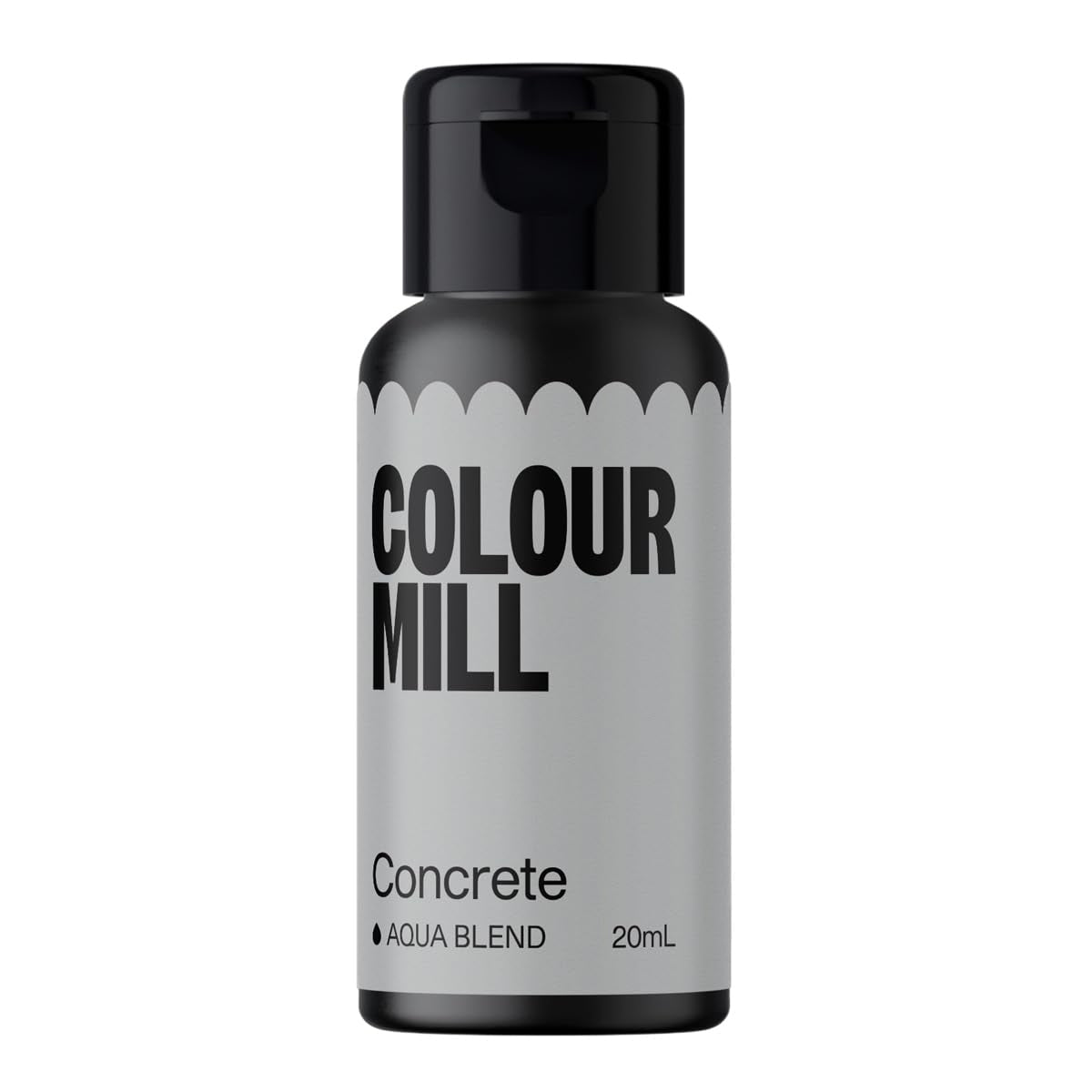 Color Mill Aqua Blend Betongfärgad matfärg: Vattenbaserad flytande matfärgning - 20 ml
