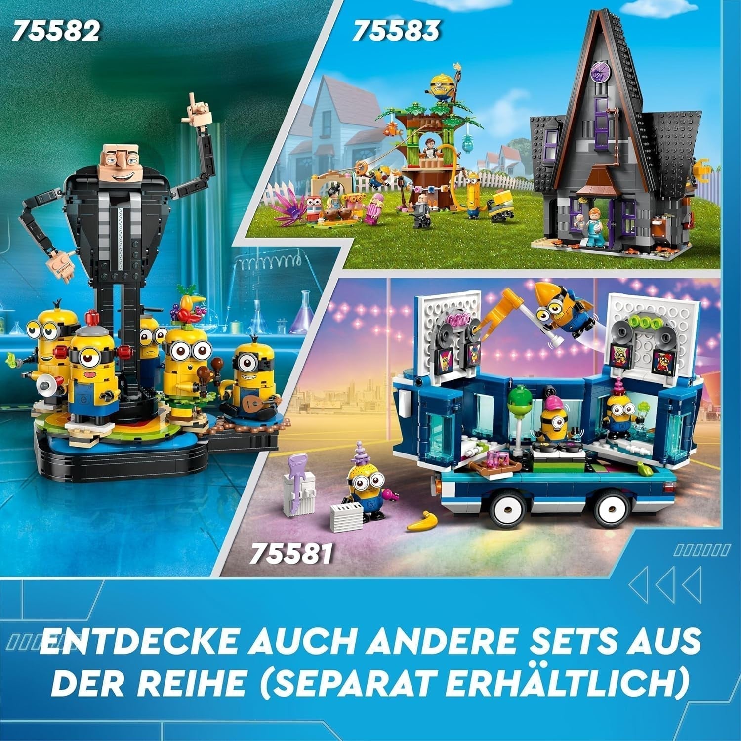 LEGO I - Simply Incorrigible 4 Gru's and Minions' Family Villa I - Simply Incorrigible 4 Filmlekset Barnleksakspresent för pojkar och flickor 8 år och uppåt 75583 Byggset Beuche den LEGO-Store