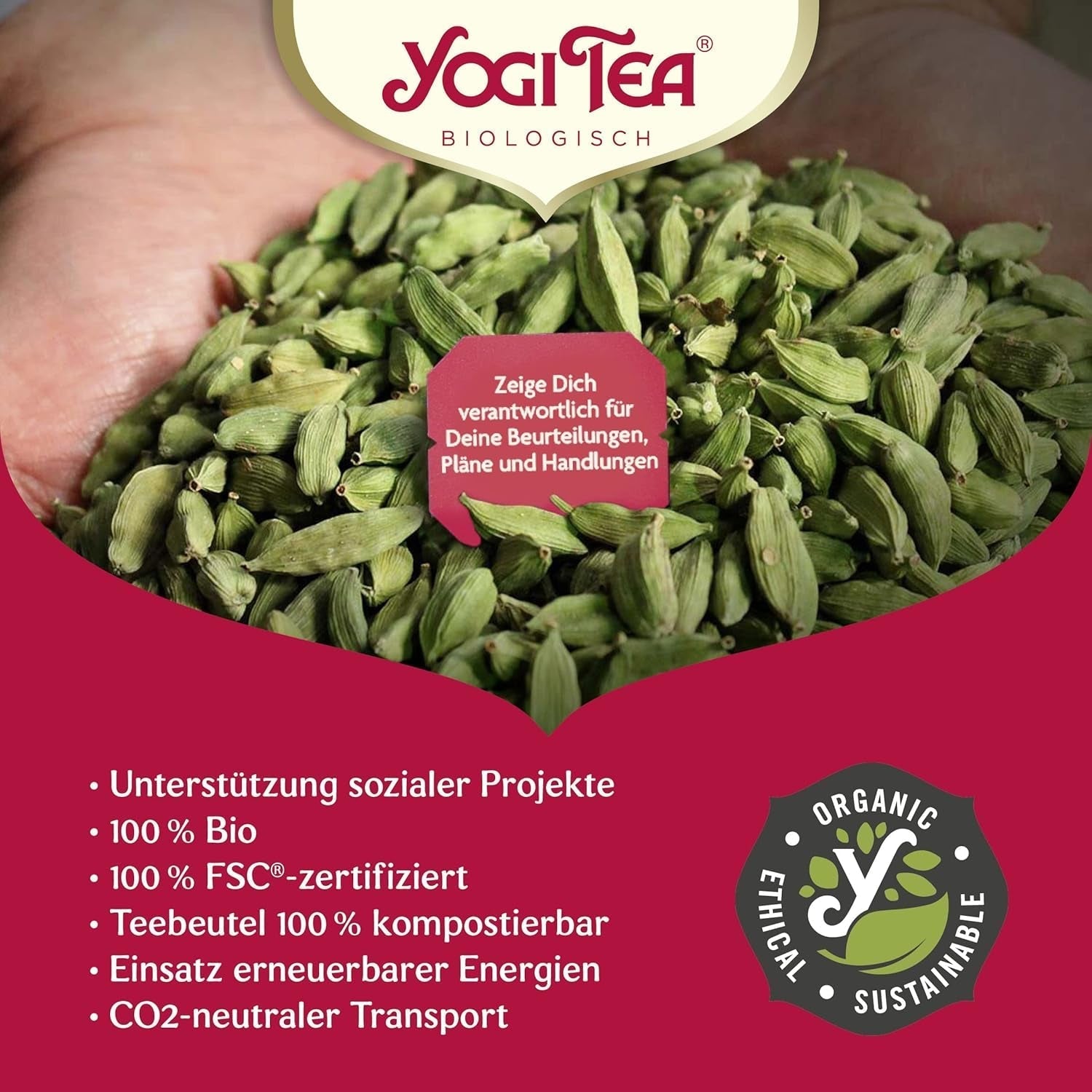 Yogi Tea - Happy Nature, Buy One and Do Good, Organic Ayurvedic Spice Örtte, Mango, Mandarin, Vaniljblandning, Yogi Tea 6-pack, 6X17 tepåsar (102 tepåsar totalt)
