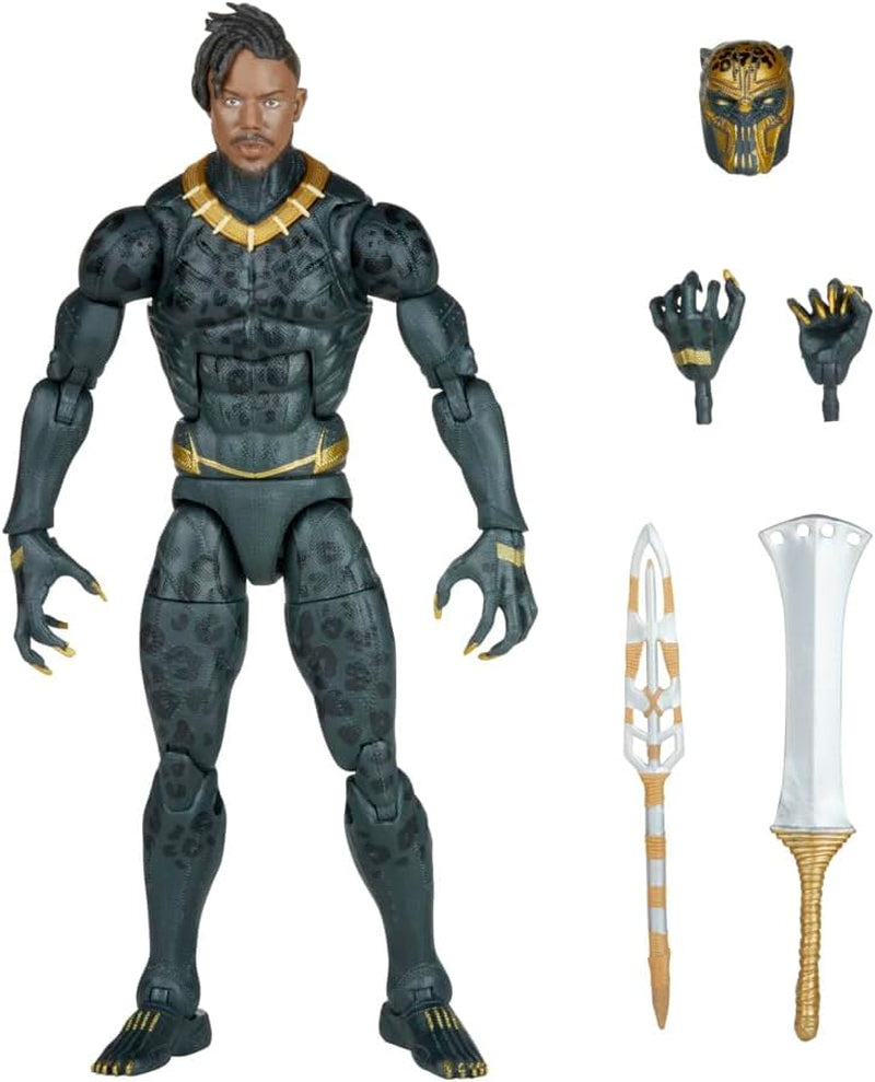 Hasbro Marvel Legends Series Black Panther Legacy Collection Killmonger 15 cm samlarfigur med 5 tillbehör Actionfigurer Naty Shop