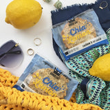 Chia och citron - individuellt förpackade veganska kakor, glutenfria, sojafria, ekologiska, cashewnötter och havre - 12 x 50 g multipack