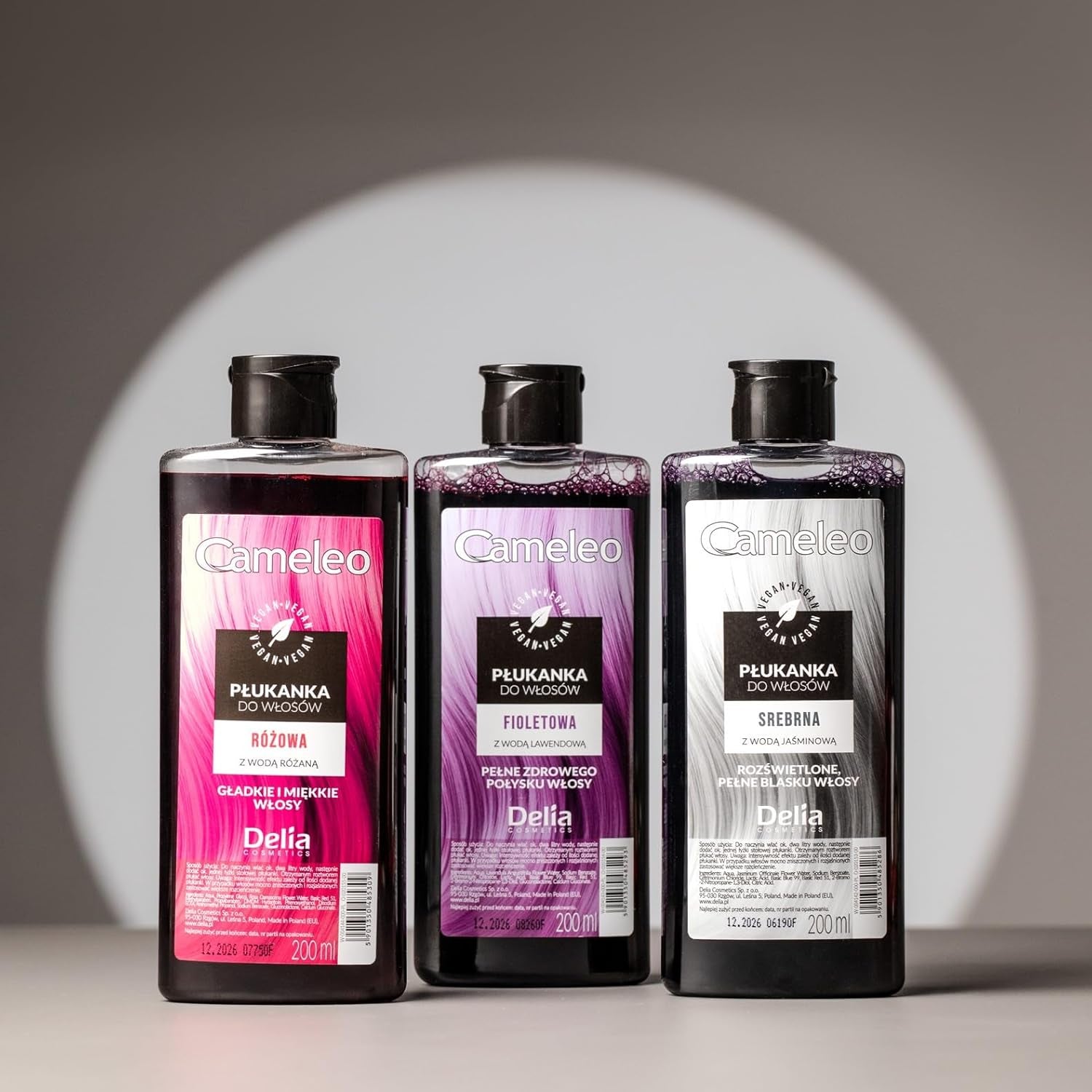 Cameleo - Rose Water Pink Hair Tonic No Yellow Tint Semipermanent hårfärg - För blont & grått hår - Färg & vård - Parabenfri | 200 ml Naty Shop hårfärgning